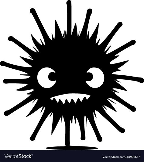 Virus Minimalist And Flat Logo Royalty Free Vector Image