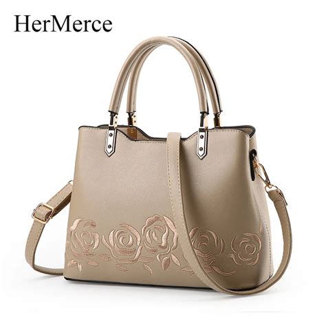 Luxury Handbags Women Bags Designer Embroidery Flower Shoulder Bag Women Leather Handbags Top