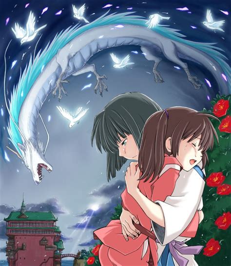 Ghibli S Sen To Chihiro No Kamikakushi Chihiro X Haku Fanart