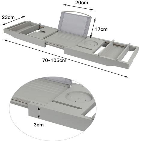 Pont De Baignoire Bambou Tablette De Bain Extensible Salle De Bain