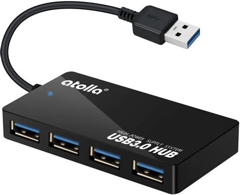 Atolla Ultra Slim USB 3 0 4 Port Hub USB 3 0 5Gb S Data Transfer With