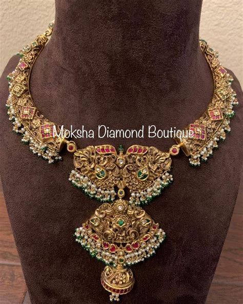 Pin By Sarayu Jandhyala On Gold Desings Gold Fashion Necklace Gold