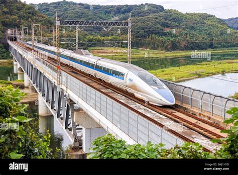 Shinkansen Type High Speed Train Of Japan Rail Jr West Train On The