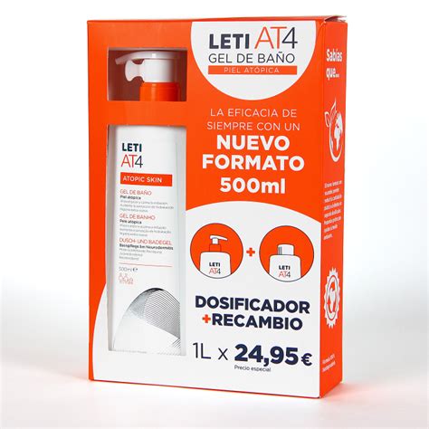 Leti At Pack Atopic Skin Gel De Ba O Ml Con Recambio Ml Precio