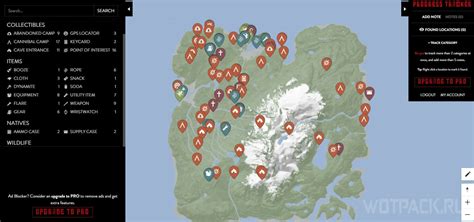 Интерактивная карта в Sons Of The Forest животные лагеря и прочее