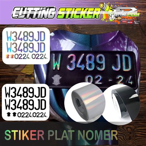 Jual Stiker Cutting Custom Plat Nomer Motor 1set Shopee Indonesia