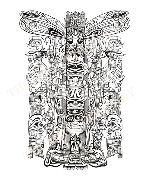 Totem Pole Coloring Pages 7