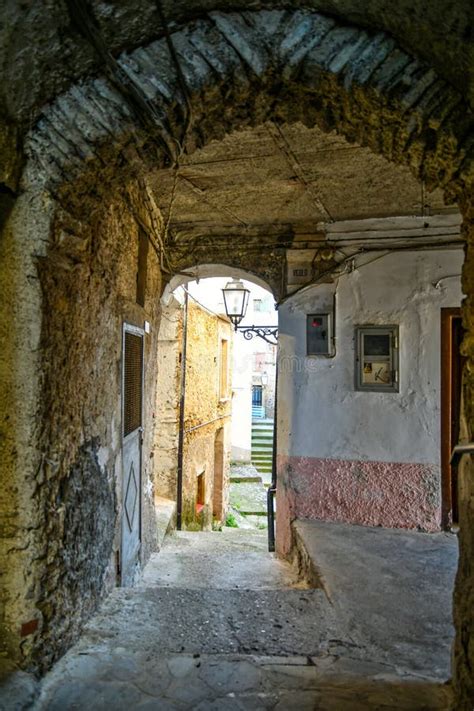 El Pueblo Italiano De Altavilla Silentina Italy Foto De Archivo