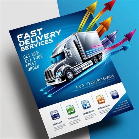 Fast Delivery Services Promotional Flyer With Aigenerated Design