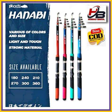 Joran Telescopic Iroly Hanabi 150 180 210 240 300 360 Lazada