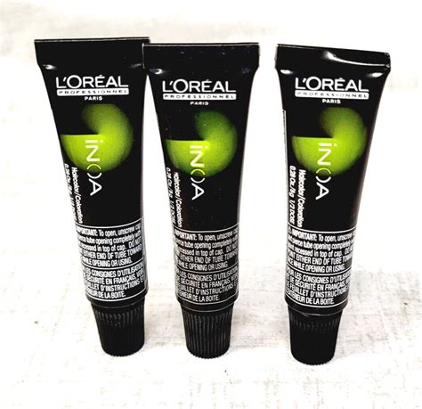 L Oreal INOA Ammonia Free Permanent Hair Color Dye 3 X 28 Oz Tubes 8