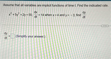 Solved Assume That All Variables Are Implicit Functions Of Chegg