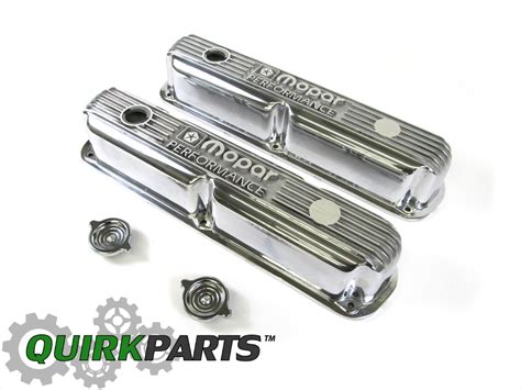 Mopar Performace 318340360 Small Block Engines Polished Aluminum Valve Covers Ebay