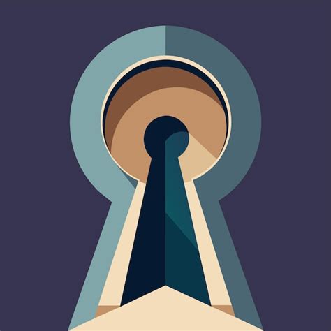 premium vector  keyhole   beam  light shining