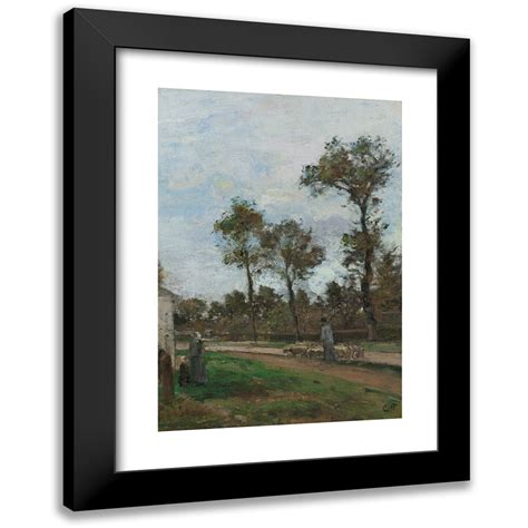 Camille Pissarro X Black Modern Framed Museum Art Print Titled