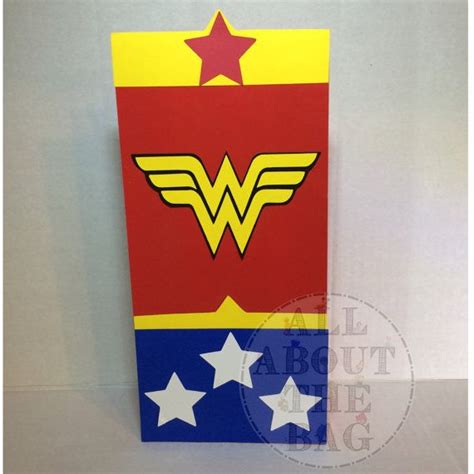 Wonder Woman Favor Bags Birthday Party Treat Bags Wonder Woman Birthday Party Wonder Woman Party