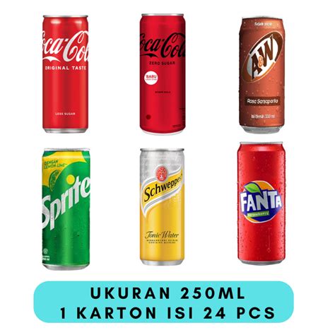 Jual Coca Cola Sprite Fanta Tonic Aw Cola Zero Kaleng Ml