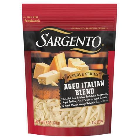 Sargento Reserve Series Shredded Cheese Aged Italian Blend Publix Super Markets