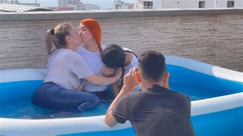 BlakeProductions VIP BTS Horny Girls In An Outdoor Pool ManyVids