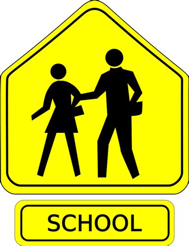 School crossing symbol | Public domain vectors