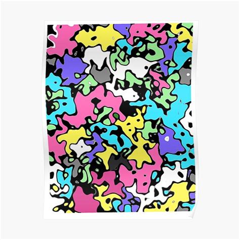 Rainbow Blobs Poster For Sale By Doodlecloudart Redbubble