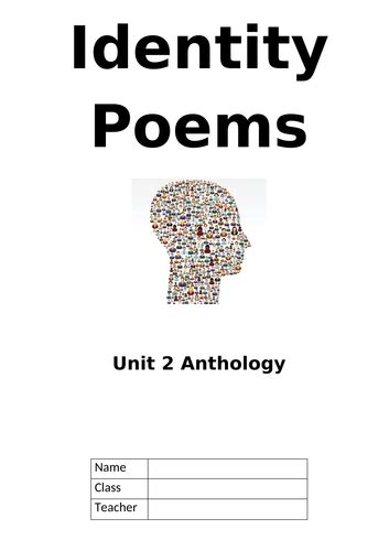 Ccea Gcse Identity Anthology Poetry Complete Unit Teaching Resources