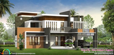 5 Bhk Contemporary Style 3180 Square Feet Home Kerala Home Design And