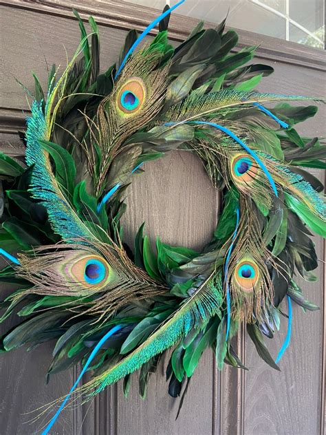 Peacock Feather Wreath Etsy