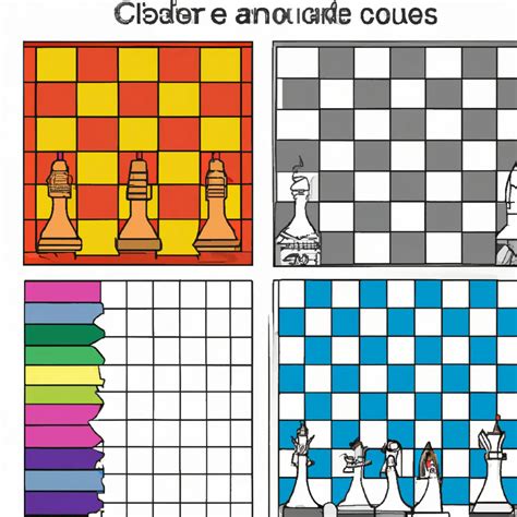 Xadrez Em Cores - Jogo de Cores: Desenhos de Xadrez para Colorir