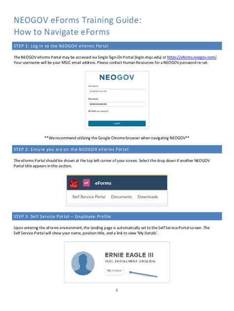 Fillable Online MSJC Neogov Forms Guide Fax Email Print PdfFiller