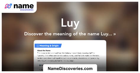 luy  meaning  origin
