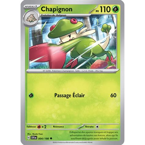 Chapignon Pv 110 004 198 Carte Peu Commune Reverse Écarlate et Violet