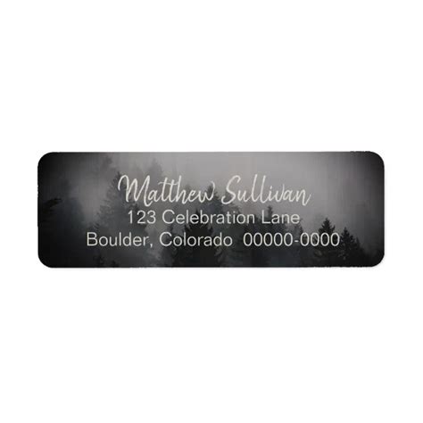 Modern Rustic Woodsy Forest Scene Label Zazzle
