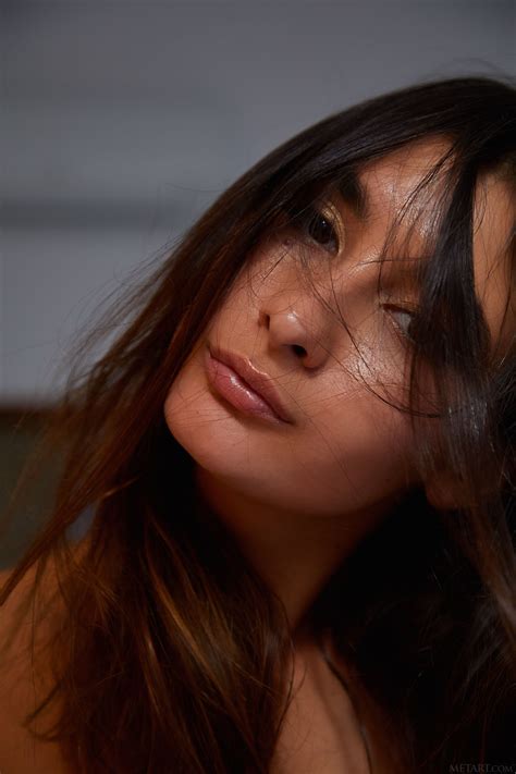 Skinny French Babe Bambi Joli Strips Down Naked And Poses In The Chair CoedCherry