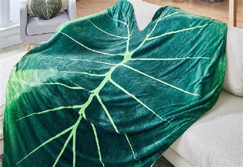 Soft Giant Leaf Blanket • Grabone Nz