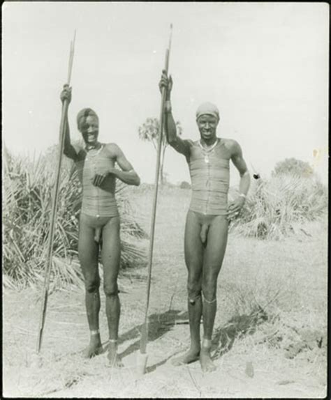 Two Mandari Men Wearing Beads From The Southern Sudan