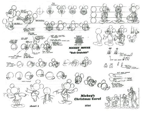 Mickey Mouse Model Sheet Bocetos De Animación Imagenes De Mickey