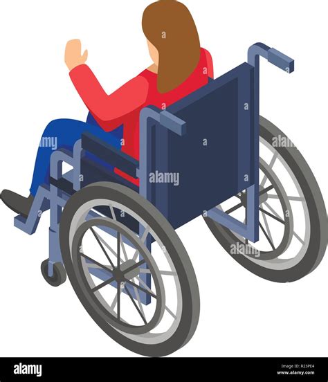 Invalid Man In Wheelchair Female Stock Vector Images Alamy