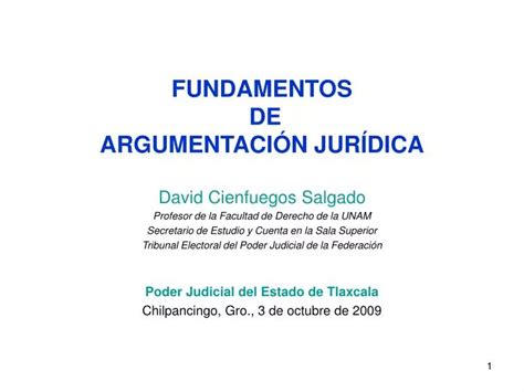 Ppt Fundamentos De Argumentaci N Jur Dica Powerpoint Presentation