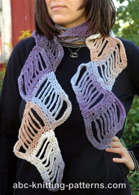 Abc Knitting Patterns Ocean Wave Scarf