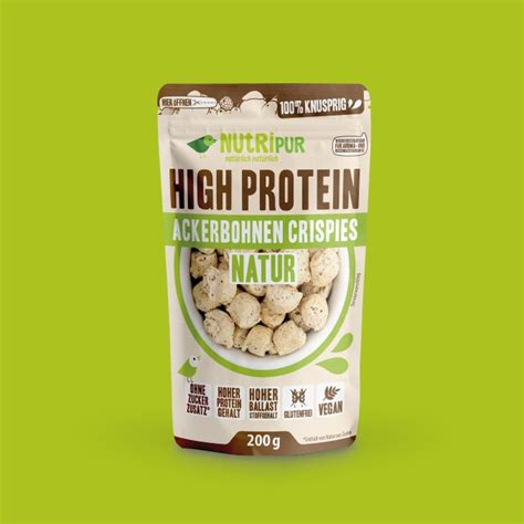 High Protein Ackerbohnen Crispies Natur Nutripur