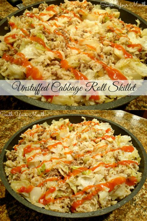 South Your Mouth Unstuffed Cabbage Roll Skillet