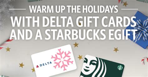 Get A Starbucks Gift Card When Buying A Delta Gift Card