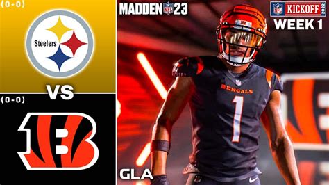 Steelers Vs Bengals Week 1 Simulation Nfl Kickoff 9112022 Madden 23