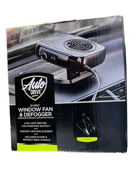 Car Window Fan And Defogger With Stand Ceramic Heating Element 12 Volt New In Box Ebay