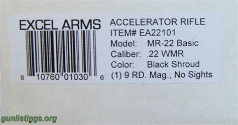 Gunlistings.org - Rifles Excel Arms MR-22 22 WMR Mag Magnum Semi-Auto Rifle