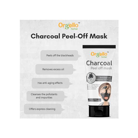 Orgello Charcoal Peel Off Mask Ml Cureka Online Health Care