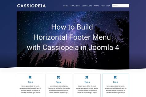 How To Use The Menu With Cassiopeia In Joomla 4 LTHEME