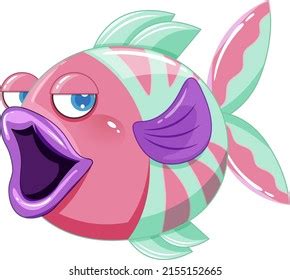 Cartoon Fish Big Lips Illustration Stock Vector Royalty Free