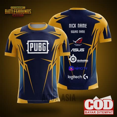 Jersey Kaos Baju PUBG Mobile Legends AOV DOTA Custom Nickname Logo Team